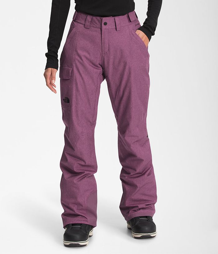 The North Face Snow Pants Freedom Insulated Purple - Womens - Thailand ITFEH-1348